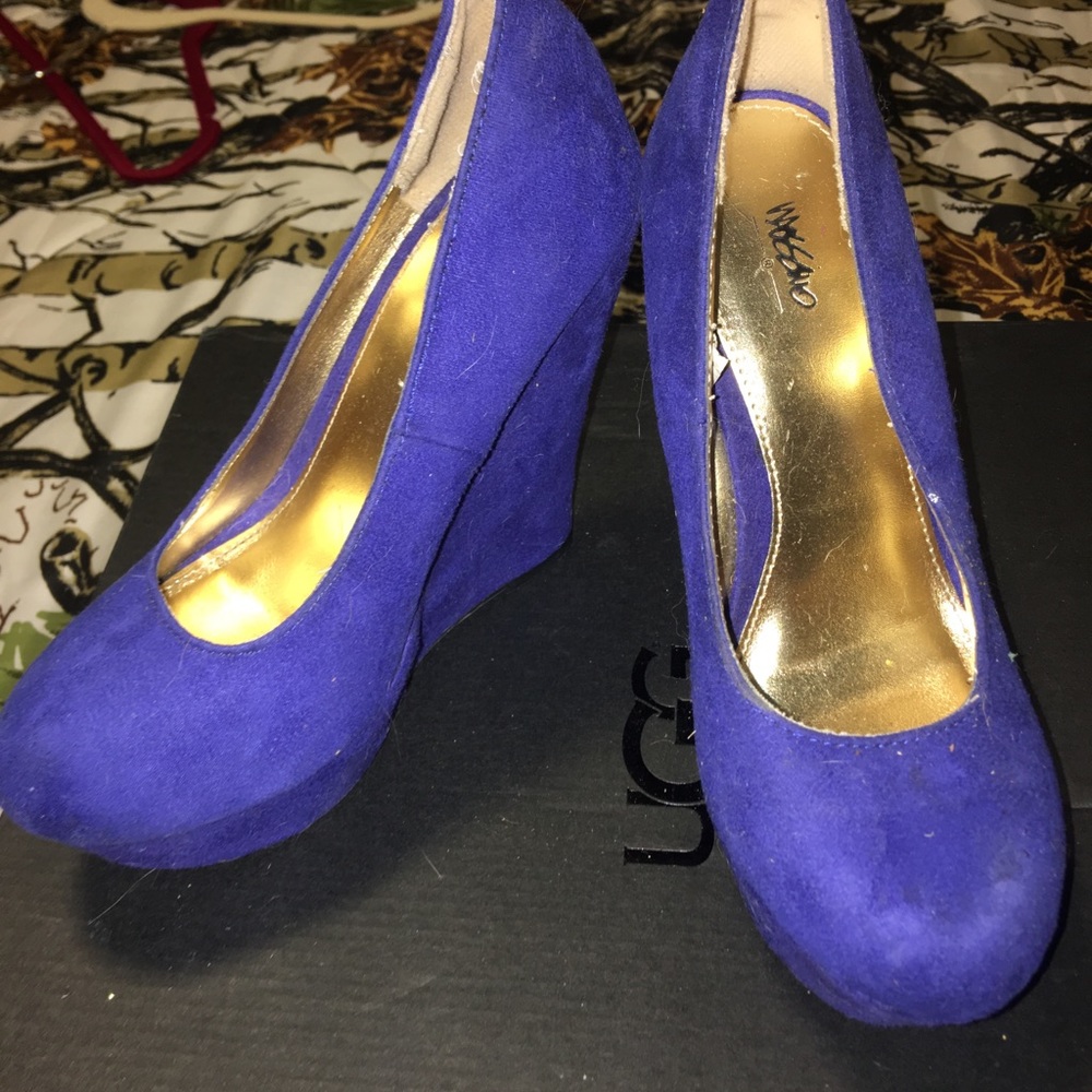 Royal Blue Wedges
